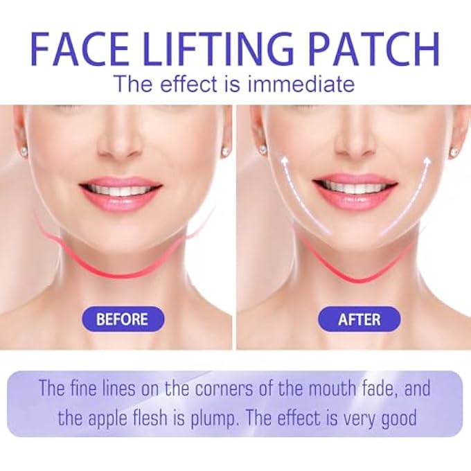 STRBOXONG 60PCS FACIAL INVISIBLE LIFTING PATCH, INVISIBLE FACE LIFTING FACIAL PATCHES, FACE LIFTING STICKERS, FIRMING THE SKIN, FADING FINE LINES, ANTI WRINKLE PLASTERS FOR MAKEUP, DOUBLE CHIN - Image 4